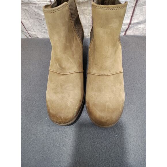 SOREL Joan of Arctic Wedge II Camel Tan Chelsea Leather Boots Women’s Size 8.5 - Picture 4 of 10